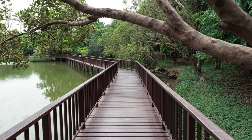 Passerelle in legno per esterni